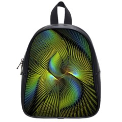 Fractal Abstract Design Fractal Art School Bag (small) by Pakrebo