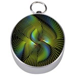 Fractal Abstract Design Fractal Art Silver Compasses Front