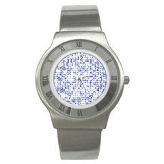 Blockchain Cryptography Stainless Steel Watch by Pakrebo