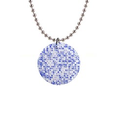 Blockchain Cryptography 1  Button Necklace by Pakrebo