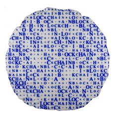 Blockchain Cryptography Large 18  Premium Round Cushions by Pakrebo