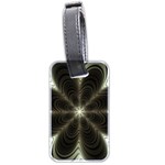 Fractal Silver Waves Texture Luggage Tags (Two Sides) Front