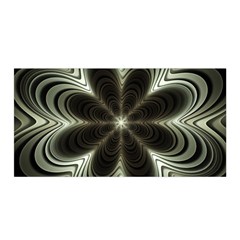 Fractal Silver Waves Texture Satin Wrap by Pakrebo