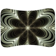 Fractal Silver Waves Texture Velour Seat Head Rest Cushion