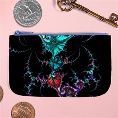 Fractal Colorful Abstract Aesthetic Large Coin Purse by Pakrebo