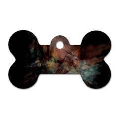 Abstract Fractal Digital Backdrop Dog Tag Bone (one Side) by Pakrebo