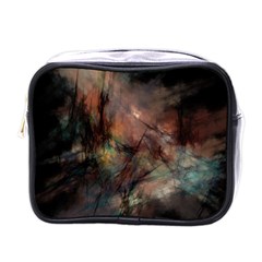 Abstract Fractal Digital Backdrop Mini Toiletries Bag (one Side) by Pakrebo