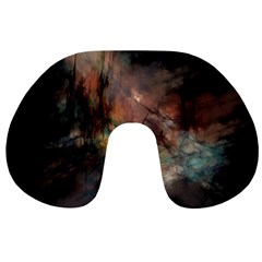 Abstract Fractal Digital Backdrop Travel Neck Pillows by Pakrebo