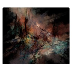 Abstract Fractal Digital Backdrop Double Sided Flano Blanket (small)  by Pakrebo