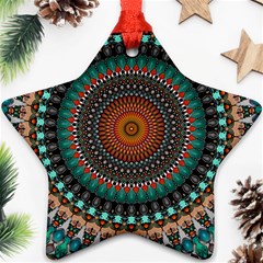 Ornament Circle Picture Colorful Star Ornament (two Sides) by Pakrebo