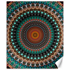 Ornament Circle Picture Colorful Canvas 8  X 10  by Pakrebo