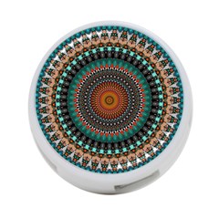 Ornament Circle Picture Colorful 4-port Usb Hub (one Side) by Pakrebo