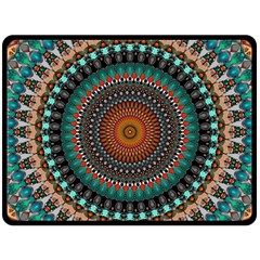 Ornament Circle Picture Colorful Fleece Blanket (large)  by Pakrebo