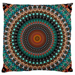 Ornament Circle Picture Colorful Large Flano Cushion Case (one Side) by Pakrebo