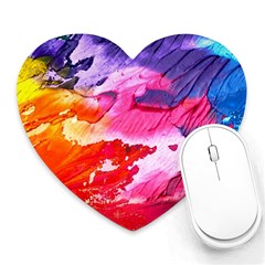 Abstract Art Background Paint Heart Mousepads by Pakrebo