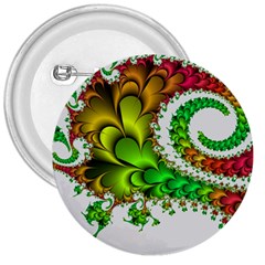 Fractal Abstract Aesthetic Pattern 3  Buttons by Pakrebo