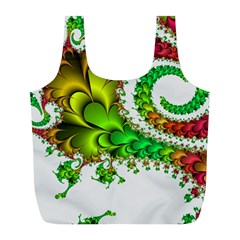 Fractal Abstract Aesthetic Pattern Full Print Recycle Bag (l) by Pakrebo