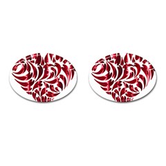 Abstract Geometric Art Fractal Cufflinks (oval) by Pakrebo