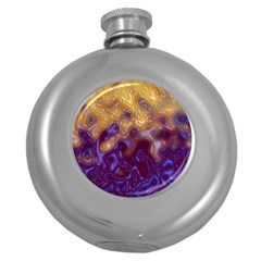 Fractal Rendering Background Round Hip Flask (5 Oz) by Pakrebo