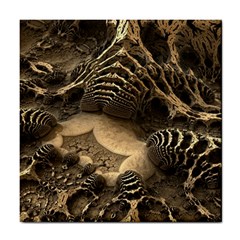 Fractal Bones Cave Fossil Render Tile Coasters by Pakrebo