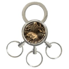 Fractal Bones Cave Fossil Render 3-ring Key Chains by Pakrebo