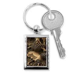 Fractal Bones Cave Fossil Render Key Chains (rectangle)  by Pakrebo