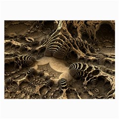 Fractal Bones Cave Fossil Render Large Glasses Cloth (2-side) by Pakrebo