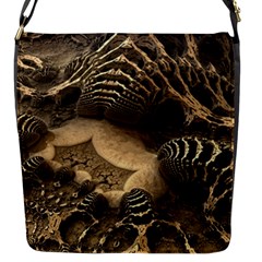 Fractal Bones Cave Fossil Render Flap Closure Messenger Bag (s) by Pakrebo