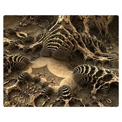 Fractal Bones Cave Fossil Render Double Sided Flano Blanket (medium)  by Pakrebo