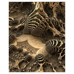 Fractal Bones Cave Fossil Render Drawstring Bag (small) by Pakrebo