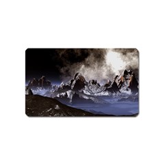 Mountains Moon Earth Space Magnet (name Card) by Pakrebo