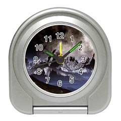 Mountains Moon Earth Space Travel Alarm Clock