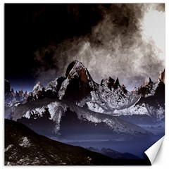 Mountains Moon Earth Space Canvas 12  x 12 