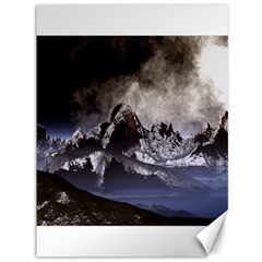 Mountains Moon Earth Space Canvas 36  x 48 