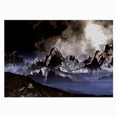 Mountains Moon Earth Space Large Glasses Cloth