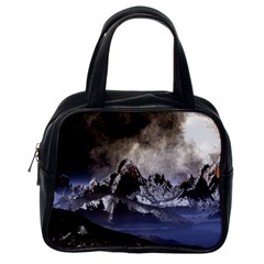 Mountains Moon Earth Space Classic Handbag (One Side)