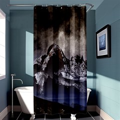 Mountains Moon Earth Space Shower Curtain 36  x 72  (Stall) 