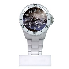 Mountains Moon Earth Space Plastic Nurses Watch