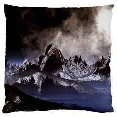 Mountains Moon Earth Space Standard Flano Cushion Case (Two Sides)