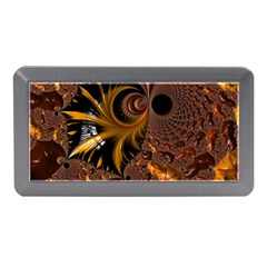 Fractal Brown Golden Intensive Memory Card Reader (mini) by Pakrebo