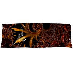 Fractal Brown Golden Intensive Body Pillow Case (dakimakura) by Pakrebo