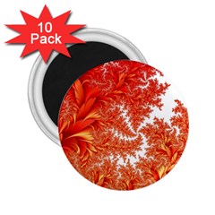 Flora Flowers Background Leaf 2.25  Magnets (10 pack) 