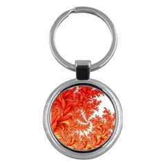 Flora Flowers Background Leaf Key Chains (round)  by Pakrebo