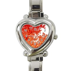 Flora Flowers Background Leaf Heart Italian Charm Watch by Pakrebo