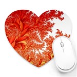 Flora Flowers Background Leaf Heart Mousepads Front