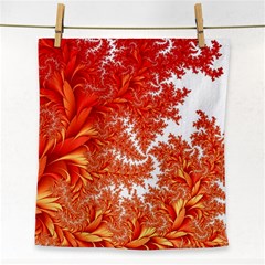 Flora Flowers Background Leaf Face Towel by Pakrebo