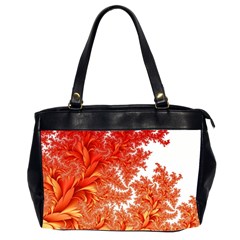 Flora Flowers Background Leaf Oversize Office Handbag (2 Sides) by Pakrebo