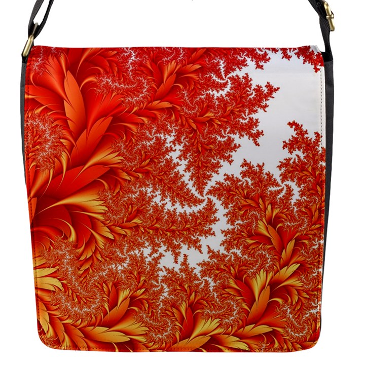 Flora Flowers Background Leaf Flap Closure Messenger Bag (S)