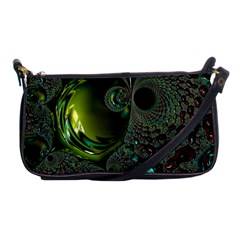 Fractal Intensive Green Olive Shoulder Clutch Bag by Pakrebo