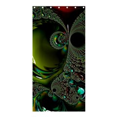 Fractal Intensive Green Olive Shower Curtain 36  X 72  (stall)  by Pakrebo